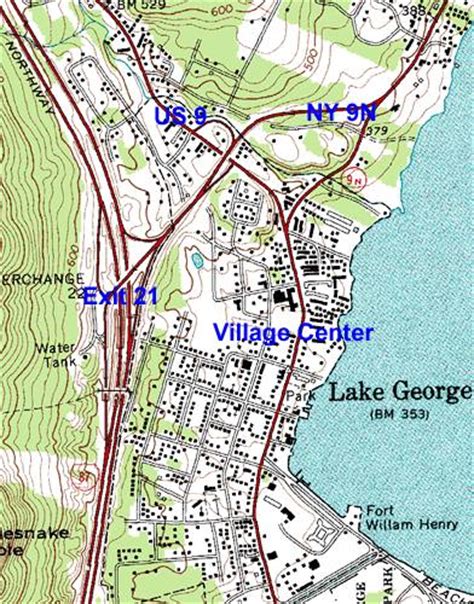 Map Of Lake George Ny