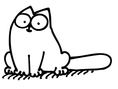 Cute Simons Cat Färbung Seite Kostenlose Druckbare Malvorlagen Für