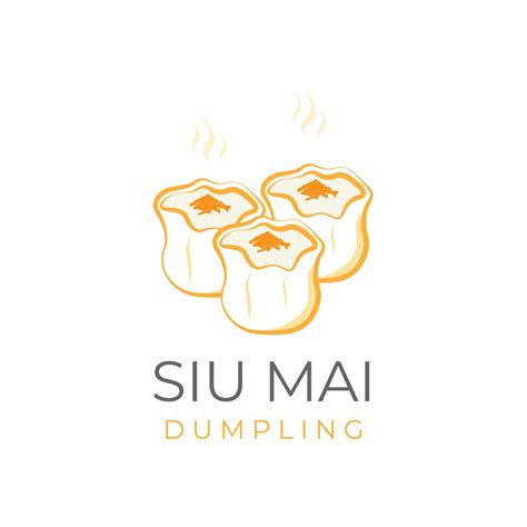 Shumai Siu Mai Siomai Simple Line Art Logo Illustration 22244000 Vector