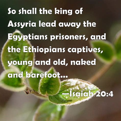 Isaiah So Shall The King Of Assyria Lead Away The Egyptians
