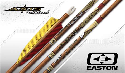 Easton Axis Traditional 5mm Arrows With 4 Feathers 6pk