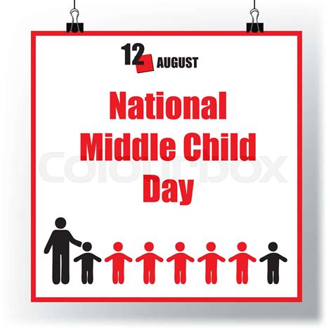 National Middle Child Day Stock Vector Colourbox
