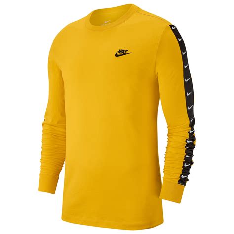 Nike Swoosh Long Sleeve T Shirt In Yellow For Men Lyst
