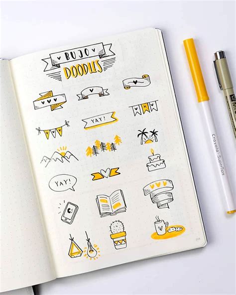 Cute Bullet Journal Drawing Ideas Copy These Cute Bullet Journal