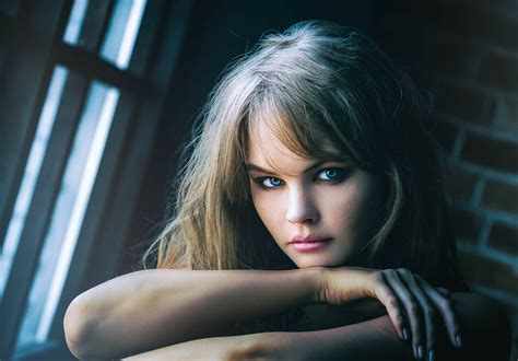 download blonde blue eyes face russian model woman anastasiya scheglova hd wallpaper