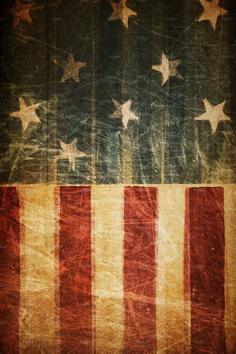 Grunge american flag ~ Abstract Photos ~ Creative Market