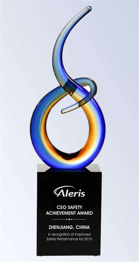 Sunset Loop Hand Blown Glass Award Glass Awards Glass Blowing Hand Blown Glass