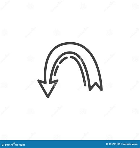 Return Arrow Line Icon Stock Vector Illustration Of Symbol 155709159