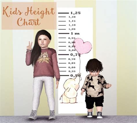 Kids Height Chart 4 Height Charts Sims3pack And Package Download