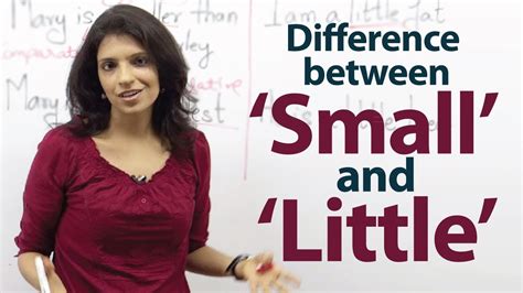 Difference Between Small And Little English Grammar Lesson