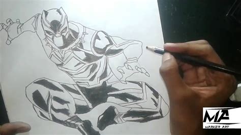 Marvel Black Panther How To Draw Step By Step Youtube