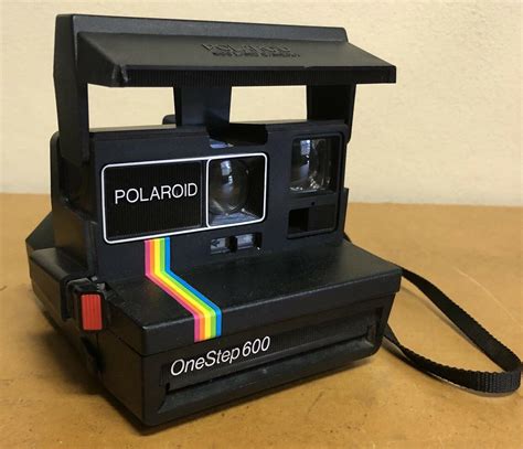 Original Vintage Polaroid One Step 600 Land Camera With Shoulder Strap