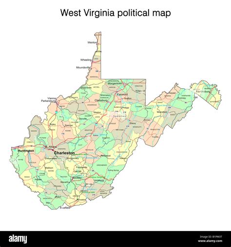 Political Map Of West Virginia Map