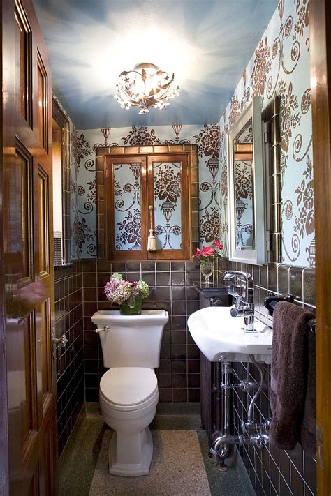 Terracotta design build encourages adding freestanding storage and bright red stools to. A Timeless Affair: 15 Exquisite Victorian-Style Powder Rooms