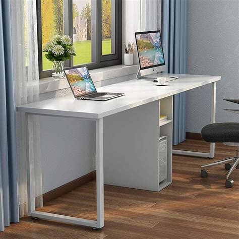 Extra Large Double Workstation Computer Desk For Two Person Home Desk