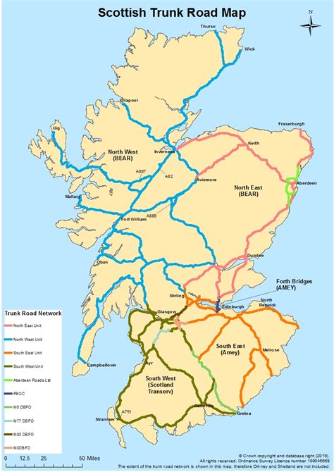 Road Map Of Scottish Highlands