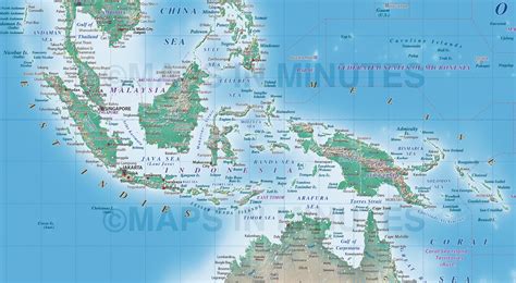 Digital Vector Political World Map With Natural Earth Relief Terrain