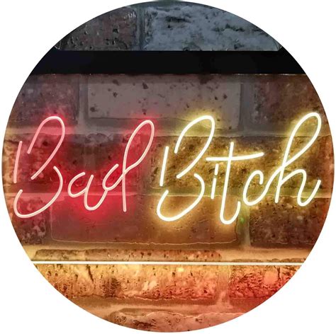 Advpro Bad Bitch Woman Shed Room Dual Color Led Neon Sign