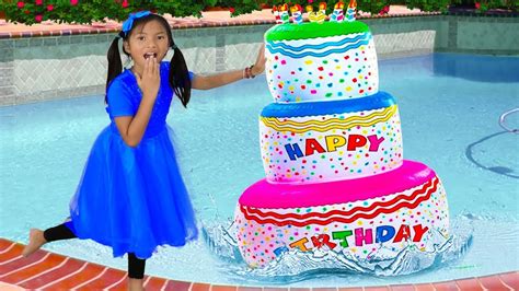 Wendy Pretend Play W Giant Happy Birthday Cake Inflatable Swimming