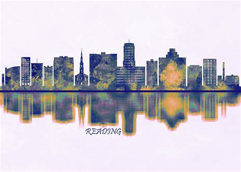 Reading Skyline Mixed Media By Nextway Art Fine Art America
