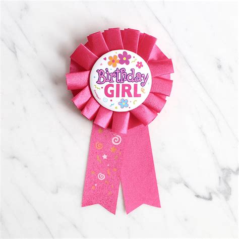 Birthday Girl Award Ribbon Badge A La Party