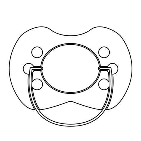 Pacifier Coloring Page Stock Illustration Illustratio