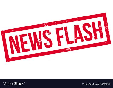 News Flash Rubber Stamp Royalty Free Vector Image