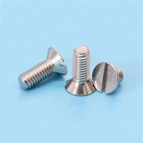 M2 M25 Slotted Screws Gb68 Flat Head Screw Countersunk Bolts Stainless