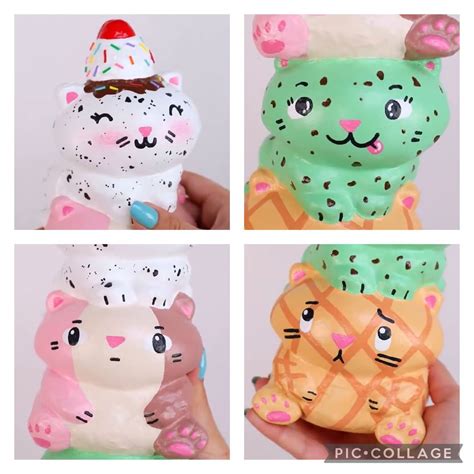 Ice Cream Cats Cream Cat Ice Cream Squishies Kawaii Character