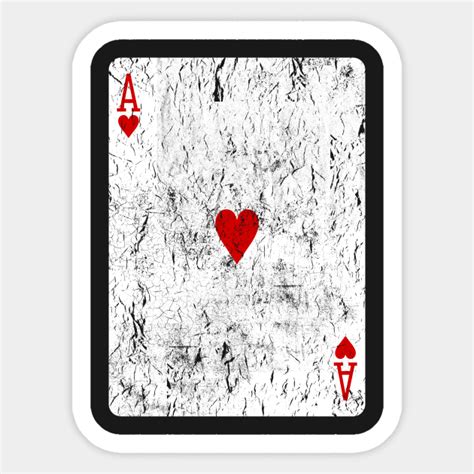 ace of hearts playing card ace of hearts aufkleber teepublic de