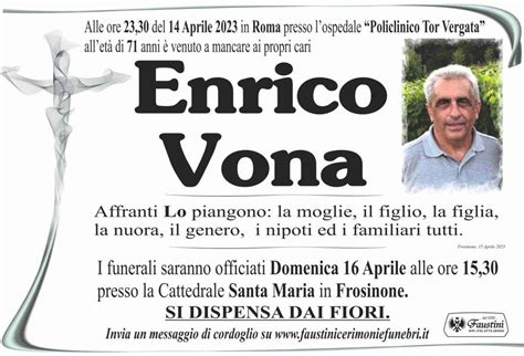 Funerali E Annunci Funebri A Torrice Enrico Vona Funer24