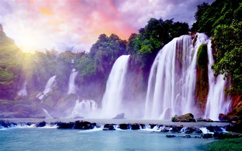 Free Waterfalls Wallpaper Paradise Falls Wallpapers Hd