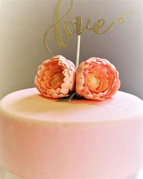 Peony Wedding Cake Blush Peach Wedding Cake Peonies Custom Cupcakes Cake