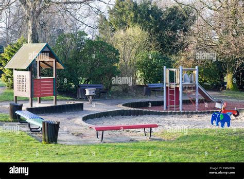 Empty Playground In Early Morning Germany Stock Photo Alamy