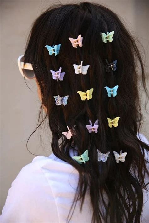 Pcs Multicolor Butterfly Hiar Clips Butterfly Hair Clip Hairstyles Aesthetic Hair