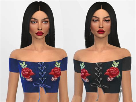 Lace Up Top By Puresim At Tsr Sims 4 Updates