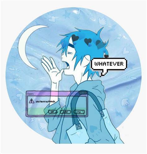 【ａｎｉｍｅ＆ｍａｎｇａ ｃａｐｔｉｏｎｓ 】 l ｏｆｉ ｅｄｉｔ 逸ぢグハドズ. Clip Art D Gorillaz Cute - Blue Aesthetic Tumblr Icon, HD ...
