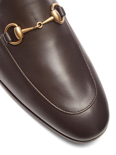 Gucci Brixton Leather Loafers In Brown For Men Lyst