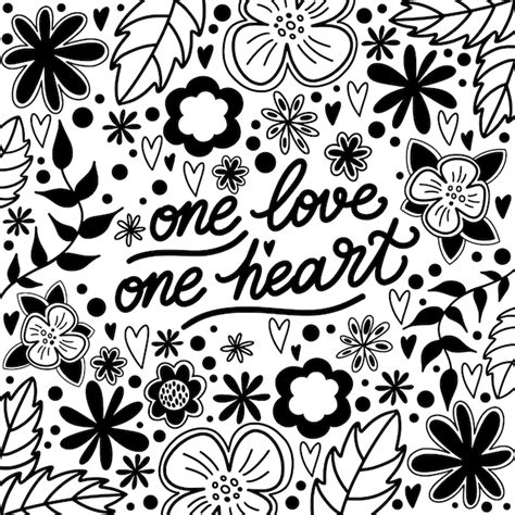 Premium Vector Lettering Of One Love One Heart For Valentines Day