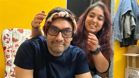 Aamir Khan Wears Daughter Ira Khans Hairband As She Shares Their Cute