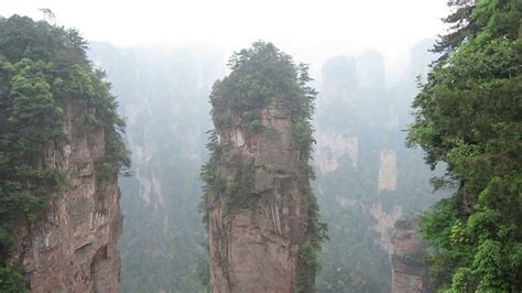 Zhangjiajie China Pillar Rock Formations So Cool Youtube