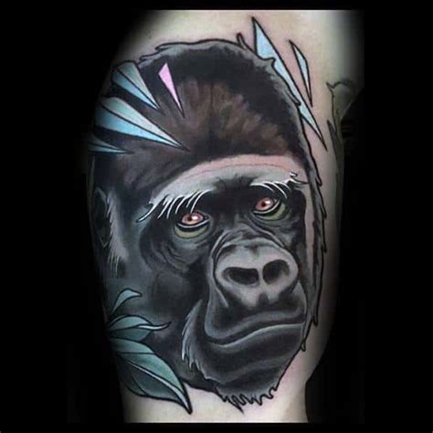 20 Awesome Neo Traditional Gorilla Tattoo Designs For Men