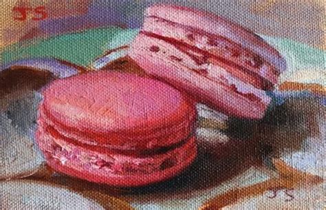 Daily Paintworks Two Macaroons Original Fine Art For Sale