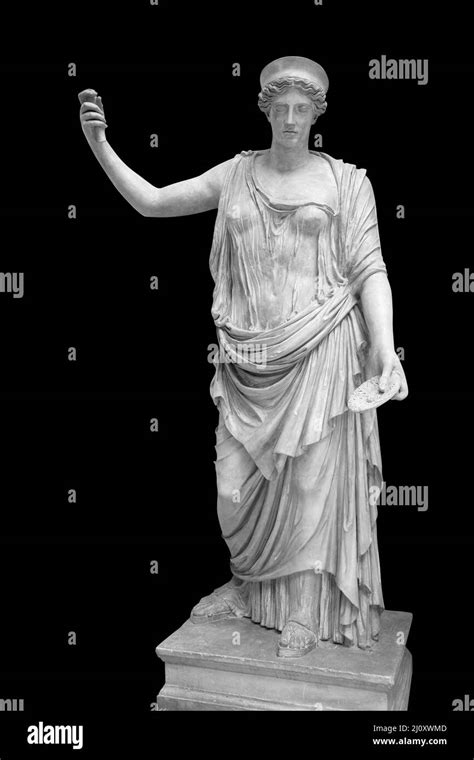 Statue De La Déesse Grecque Hera Ou De La Déesse Romaine Juno Isolée