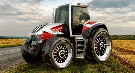 Steyr Konzept Is A Hybrid Tractor With Five Electric Motors And A