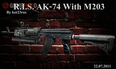 Ris Ak 74 With M203 Cs 16 Skins Weapons Ak 47 Gamemodd