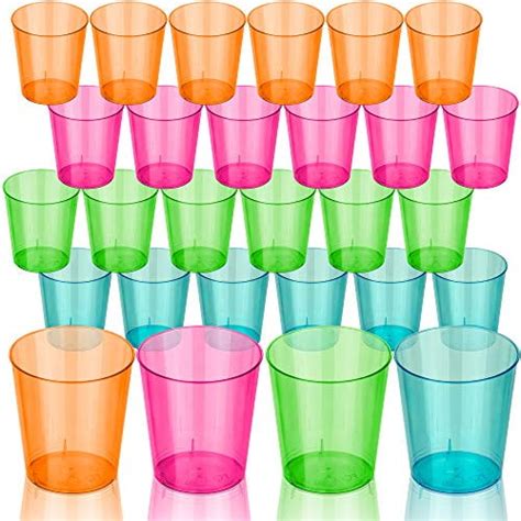 decorrack 2 oz neon shot glasses plastic shot cup disposable jello shots party cups mini cups