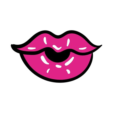Sexi Mouth Pop Art Line And Fill Style Icon 2592546 Vector Art At Vecteezy