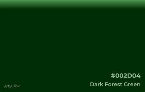 Dark Forest Green Color Artyclick