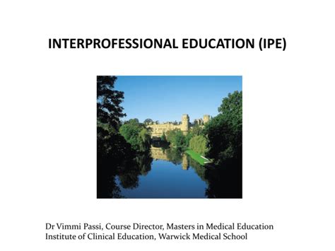 interprofessional education ipe